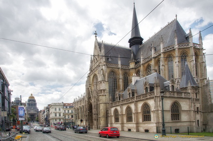 View of the Eglise Notre-Dame du Sablon